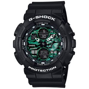 Reloj Casio G-Shock GA140MG-1A Analógico Digital Luz LED Resina Negro Dial Verde
