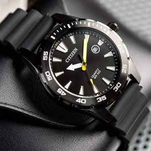 Reloj Citizen BI1045-13E para Hombre Fecha Acero Inoxidable Correa de Resina Negro
