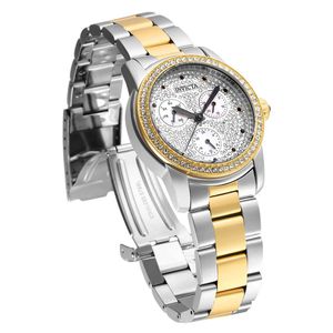 Reloj Invicta Angel 28467 Dama Fechador 3 Esferas Piedras - Bitono