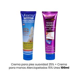 Crema pies suavidad 25% + Crema manos Aterciopelados 15% Urea 100ml