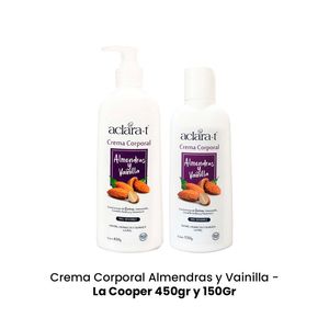 Crema Corporal Almendras y Vainilla 450gr y 150Gr