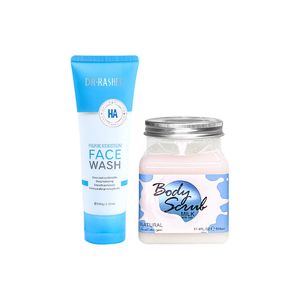 Gel Facial Acido Hialurónico 100Gr + Exfolian corporal Leche sal 500ml