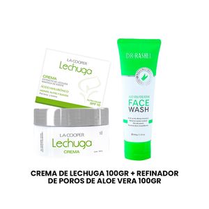 Crema de Lechuga 100Gr + Refinador de Poros de Aloe Vera 100Gr