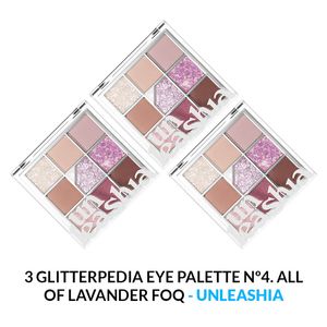 Glitterpedia Eye Palette Unleashia Nº4 All of Lavender Fog 3 Unidades