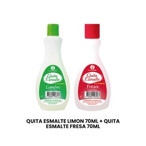 Quita Esmalte Limon 70ml + Quita Esmalte Fresa 70ml