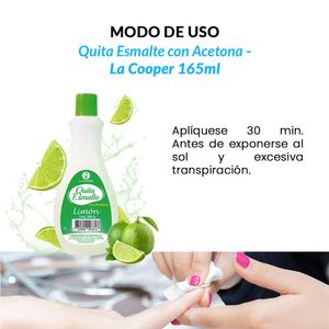 Quita Esmalte con Acetona Limón La Cooper 165ml