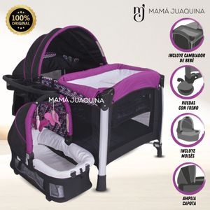 Cuna de Lujo Cinderella con Moisés Morado
