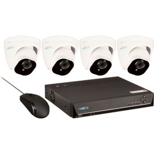 Nvr Reolink Nvs8 5Kd4 a de 8 Canales Y 4K Uhd con Hdd de 2Tb Y 4 Cámaras Domo de Visión Nocturna de