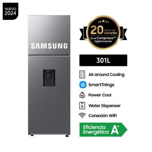 Refrigeradora Samsung 301Lt Top Mount Freezer Silver RT31DG5220S9