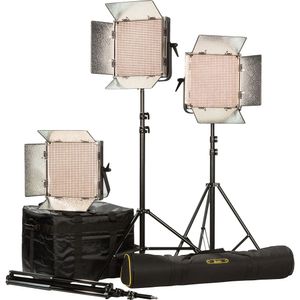 Kit de 3 Luces Ikan Ib1000 Plus con Placas de Batería Gold Mount