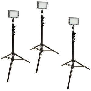 Kit de Luces Led Bescor Field Pro Fp 180K Bi Color de 3 Luces