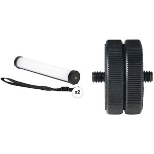 Kit de 2 Luces Led Tubulares Rgb Nanlite Pavotube Ii 6C 10 Coupler