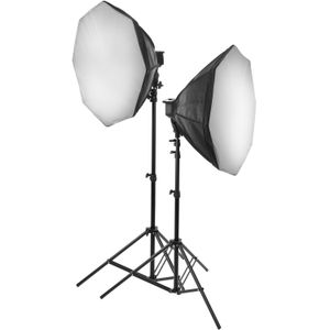 Kit de Softbox Raya Octa Fluorescent 7 Socket Fixture 2 Light