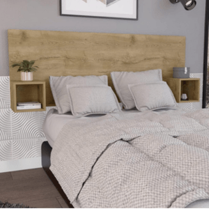Cabecera c/n Estante Ilaria Cama 2Plz Sahara - Muebles Bonno