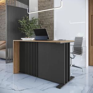 Escritorio Minimalista Aroa color Marrón/Negro TU MESITA