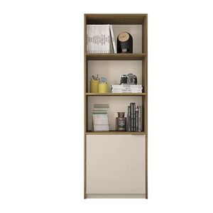 Librero Minimalista Navarra color Marrón/Blanco TU MESITA 1 puerta