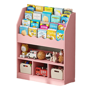 Librero Estante Organizador Infantil Milen Rosado Muebles Bonno