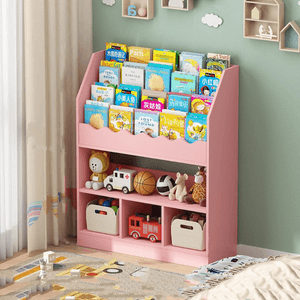 Librero Estante Organizador Infantil Milen Rosado Muebles Bonno