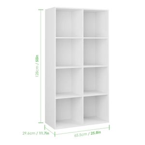 Estante Librero Moderno Ursula Blanco R&R MUEBLES