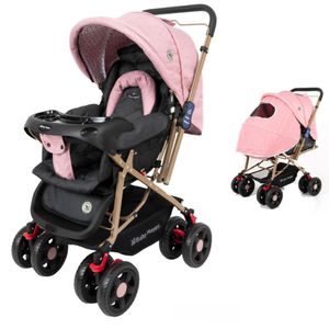 Coche Cuna para Bebe Dorado Palo Rosa