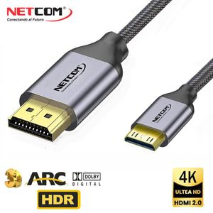 Cable Mini Hdmi a Hdmi 3 Metros NETCOM 2.0 4K 60 Hz ULTRA HD eARC