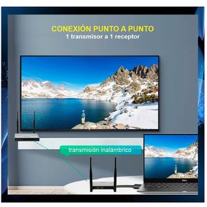 Extensión Extender HDMI INALAMBRICO Hasta 200 Metros NETCOM 60Hz KVM