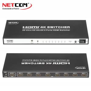 Switch HDMI 2.0 8 Puertos 4K 60Hz 3D HDR HDCP 2.2 8x1 18GBps NETCOM