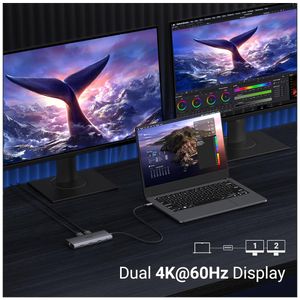 Adaptador Tipo C 10 En 1 Multiport Hub Estacion Lan Hdmi 8K 4k Ugreen