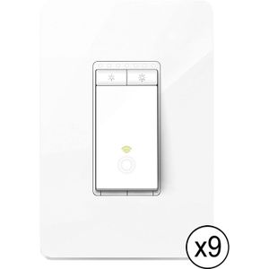 Interruptor de Luz Inteligente Tp Link Hs220 con Regulador Wi Fi Paquete de 9