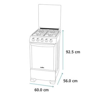 Cocina de Pie a Gas Mabe CMP6010FG0 4 Quemadores Grafito