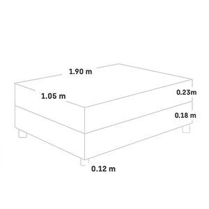 Cama Paraíso Consul Black 1.5 Plazas