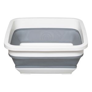 Balde plegable Blanco/Gris 8l Casa del Mediterráneo
