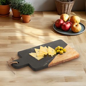 Tabla Mármol Negro 30x15cm Casa del Mediterráneo
