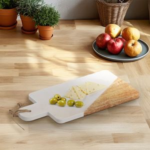 Tabla Mármol Blanco 30x15cm Casa del Mediterráneo