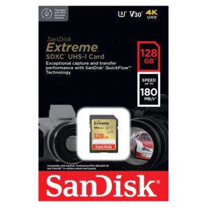 Memoria SD Sandisk Extreme 180mb/s 128gb