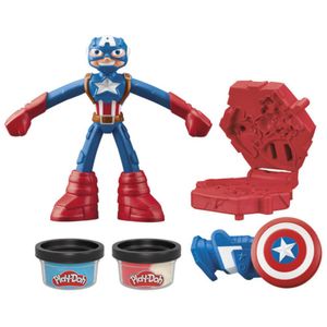 Set De Plastilinas Play Doh Avengers Figura  Capitan America