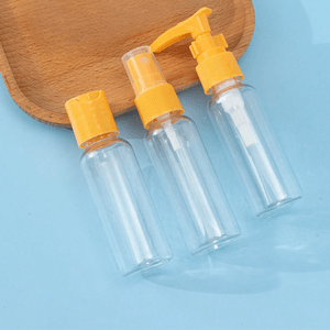 Set de 4 Frascos Pulverizador Contenedor de Aseo para Viaje Naranja