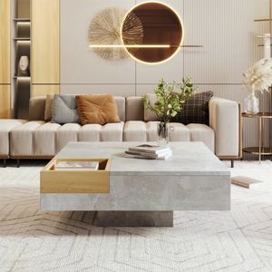 Mesa de Centro Cuadrada Angelus color Gris/Duna TU MESITA