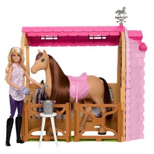 Muñeca Detective Barbie: La Gran Carrera Caballos Establo Sueño
