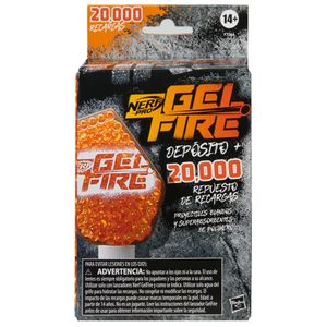 Juguete Lanzador Ner Gelfire Hopper Orange Refill NERF F7266 Naranja