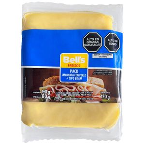 Jamonada con Pollo + Queso Tipo Edam BELL'S Pack x 170g