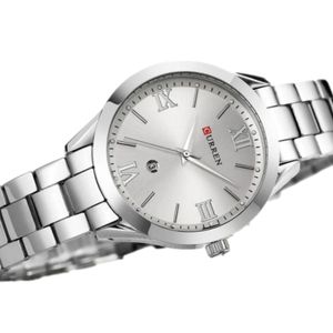 Reloj Análogo Curren Original KREb6319 para Mujer Acero Color Plateado