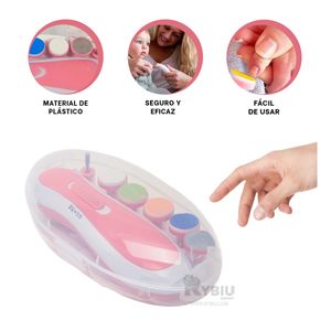 Limador Eléctrico para Bebes en Rosado Y+Papel de Regalo