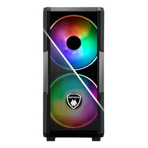 Gabinete Antryx FX Cruiser Black, incluye 3 ventiladores ARGB, panel lateral de vidrio templado, malla frontal, sin fuente