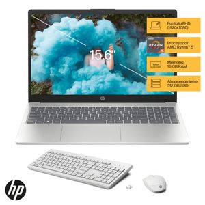 Laptop HP 15-fc0007la AMD Ryzen 5 16GB RAM 512GB SSD 15.6" FHD