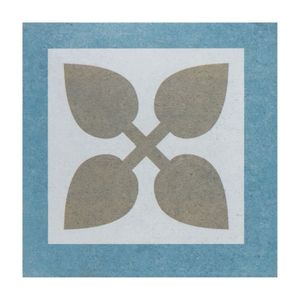 Taco Decorado Portugal Gris 15x15cm Juego 4 piezas Celima