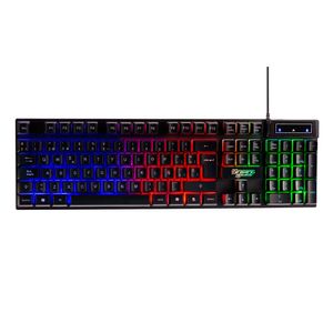 Teclado gamer T4G Fagot membrana, alámbrico, conexión usb, negro