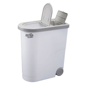 Dispensador para Comida de Mascotas PVC Gris