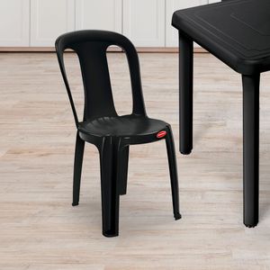 Silla de Plástico Publix Polipropileno Negro Polinplast