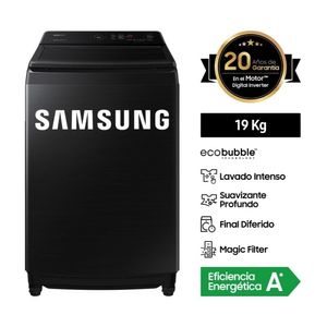 Lavadora Samsung WA19CG6441BVPE EcoBubble Carga Superior Negro 19kg
